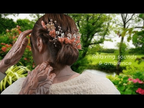 ASMR Scalp & shoulder massage + Hair styling | Alis pampers you at the Spring Court - No talking
