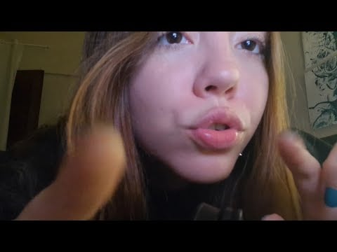 ASMR muitos sons de boca, tapping, pincel na tela bem caseirinho 