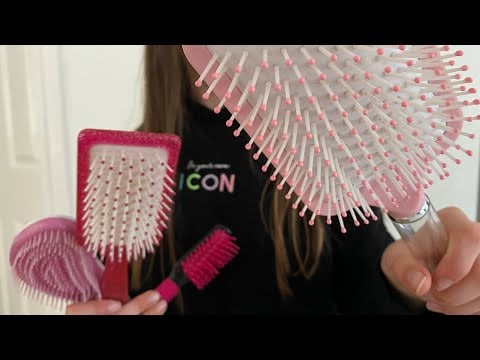 ASMR Brushing your hair | using all my hair brushes on you! Hairbrush collection | hair brushing
