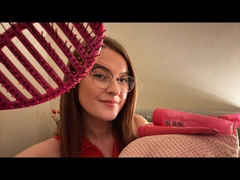 ASMR Hair Play | Doing your Curly Hair Routine 💇‍♀️