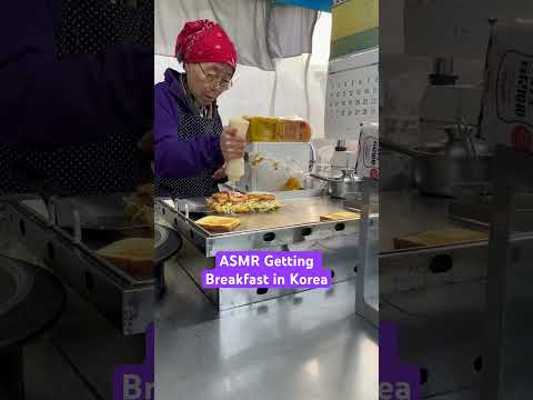 ASMR Sounds of Getting Breakfast in Seoul #summeronshorts #asmr #shorts