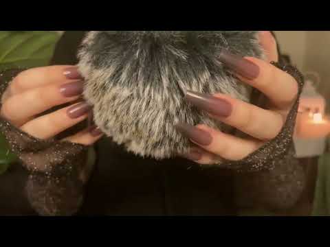 *one minute asmr* fluffy mic scratching (no talking)