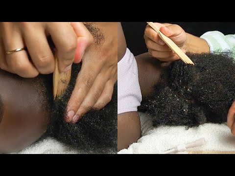 ASMR Deep Intense Scalp Scratching After Braids | full video is on MALAIKA ASMR channel #shorts