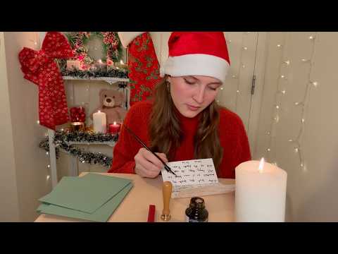 ASMR Santa's Elf Responds to Christmas Letters 💌 (quill scratching, paper rummaging, wax seals)