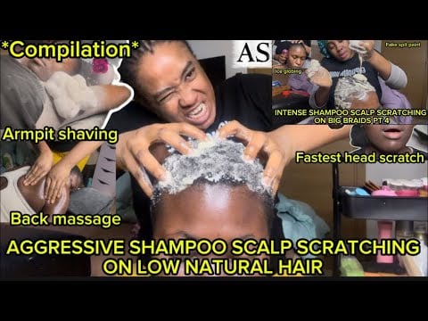 ASMR:COMPILATION OF THE FASTEST & MOST AGGRESSIVE SHAMPOO SCALP ,FAKE SPITPAINT,INTENSE BACK MASSAGE