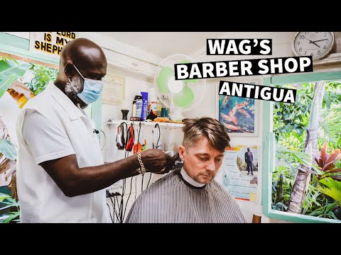 💈 Haircut in One of a Kind Authentic Old Caribbean Barbershop | Wag's Barbershop Antigua and Barbuda