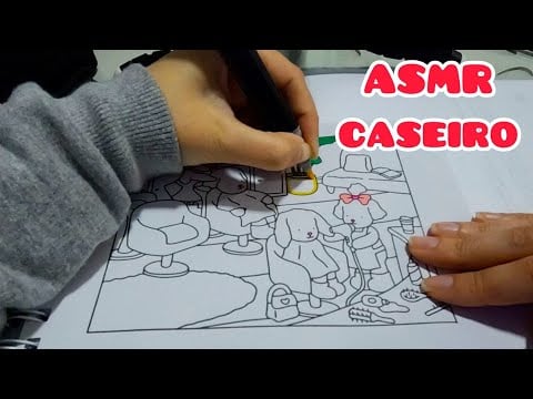 ASMR CASEIRO pintando Bobbie Goods #asmr #bobbiegoodscoloringbook