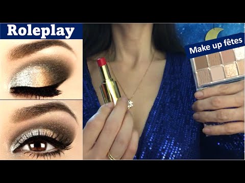 ASMR ROLEPLAY * make up de Noël * je te maquille