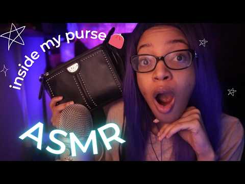 ✨ASMR What's in My Bag👛 Girly Essentials, Whispers & Tapping Sounds