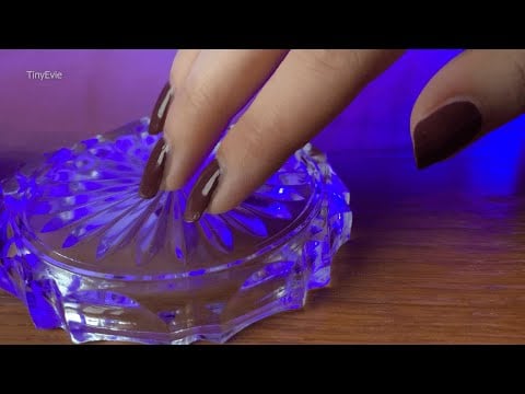 [ASMR] Up close glass tapping and scratching - Tascam ver. (no talking)