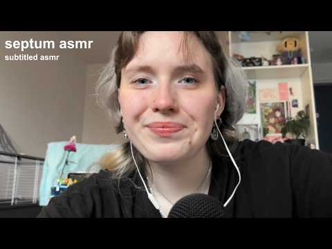 asmr piercing your septum! subtitled!