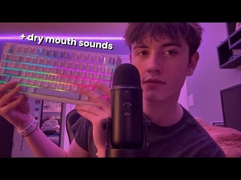 Keyboard ASMR with dry mouth sounds ⌨️👄