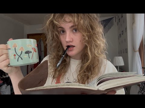 ASMR Come Journal with Me 💓📝 Saturday morning Self Care & i make us coffee (grwm skincare routine)