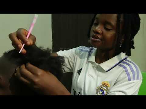 ASMR loosening braids,gum chewing & Scalp Scratching for sleep 😴 @BarciHairASMR