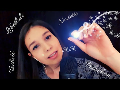 ASMR FRANCAIS 🎧 MOTS DECLENCHEURS💡Suivez la lumière & Brush Brush