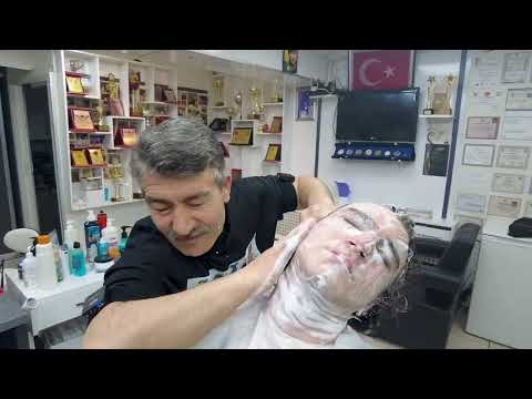 ASMR HEAD MASSAGE , SKIN CARE AND HAIR WASH WITH MUNUR ONKAN