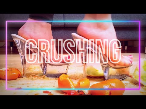 ASMR - Experiment: Melon and other fruits under High Heels -  #crush #heels Bonus: #sneaker Part