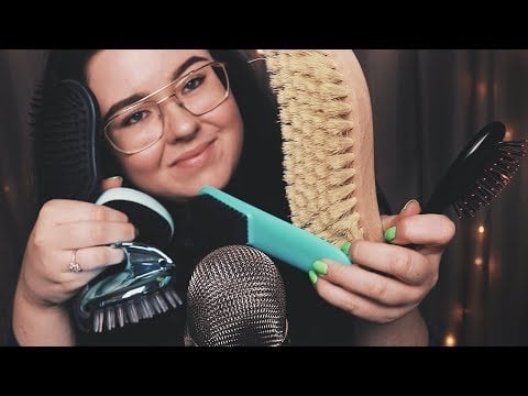 ASMR Kan dessa borstar få dig att somna? Hair & mic brushing!