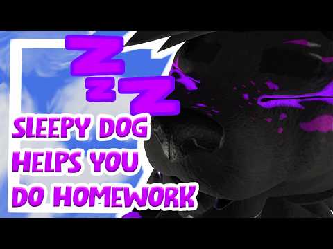 [FURRY ASMR] SLEEPY DOG helps you do your HOMEWORK 📃🐕💤