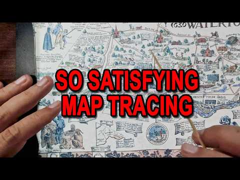 Crazy Relaxing Vintage Map Tracing (Slow, Detailed, Sleep-Inducing ASMR)