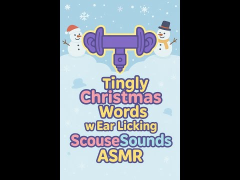 Tingly Christmas themed words ASMR w ear licking for sleep and relaxation!!!! Episode 2