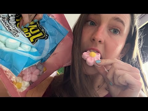 asmr | eating marshmallows and yapping (mouth sounds and whispers) 🤗✨