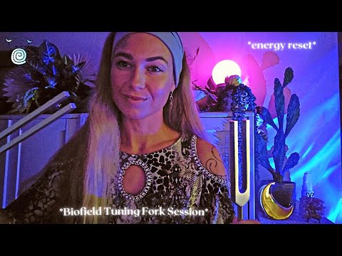 [Reiki ASMR] ~ 🎶Biofield Tuning Fork Healing🎶 | energetic reset with sound