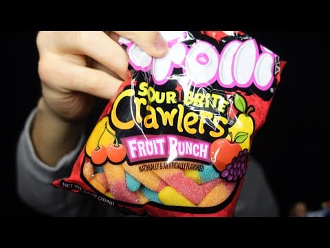 ASMR Fruit Punch Gummies Mukbang 🍓 Chewy Eating Sounds & Sticky Mouth Sounds