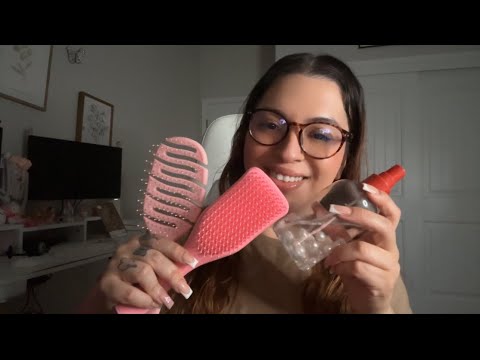 ASMR| Invisible hair brushing & hair clipping- hand & nail sounds (Personal attention) 🌷🫶🏻💞 
