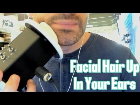 ASMR Gentle Facial Hair Ear Brushing for Deep Relaxation