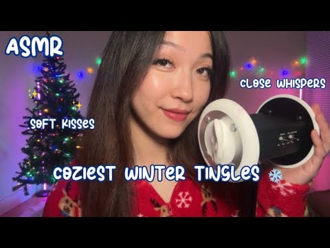 1 Hour of ASMR for Deep Sleep ☁️  Soft Whispers, Kisses & Trigger Words (Ear to Ear ASMR) ❄️