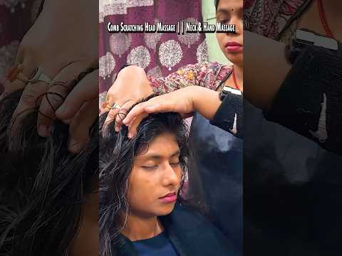 COMB SCRATCHING HEAD MASSAGE || Neck & Hand Massage By Indian Masseuse DoLL || #asmr #insomnia
