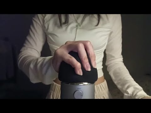 ASMR  Mic Gripping & Squeezing with Foam Mic Cover (firm but gentle i guess?)