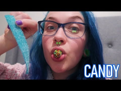 ASMR Eating Pick N Mix Candy In Bed (Lofi Eating Sounds)