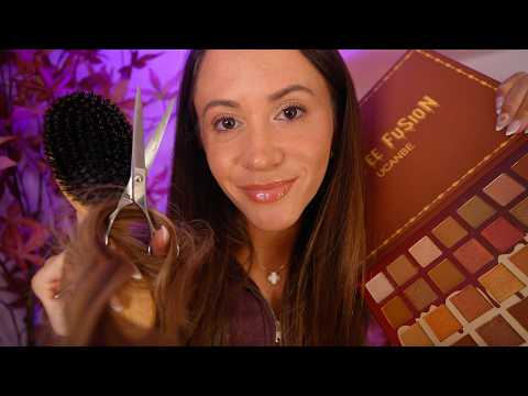ASMR Realistic Haircut & Makeup 🍂 For Deep Sleep