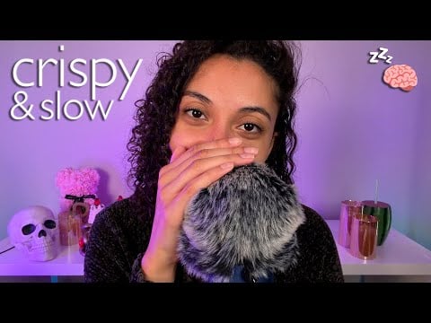 ASMR | Super Slow, Crispy Whispers (100% sensitivity, crispy goodness, mouth sounds)