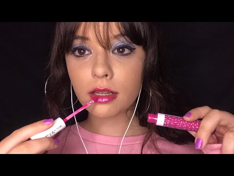 ASMR LIPGLOSS APPLICATION. (APLICANDO GLOSS DIFERENTES)