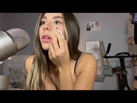 ASMR me maquillo para una fiesta - make up aplication / vale asmr