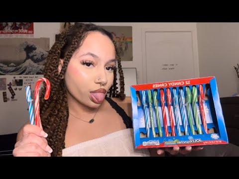 candy cane ASMR 🎄(mouth sounds)