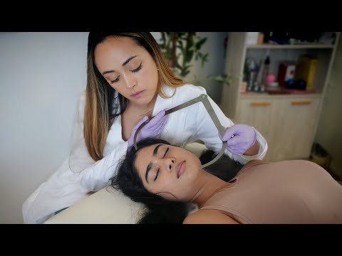 ASMR Hairline & Face Mapping, Facial Treatment| Soft Spoken Roleplay 'Unintentional' Style