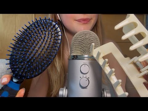 ASMR Hair Clipping, Combing, & Brushing 💟