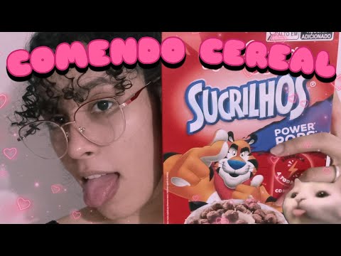✿ ASMR Comendo Cereal com Leite • Sons de Boca e Mastigação