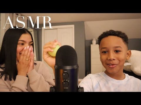 My Nephew tries ASMR for the first time!!! (I was surprised…)