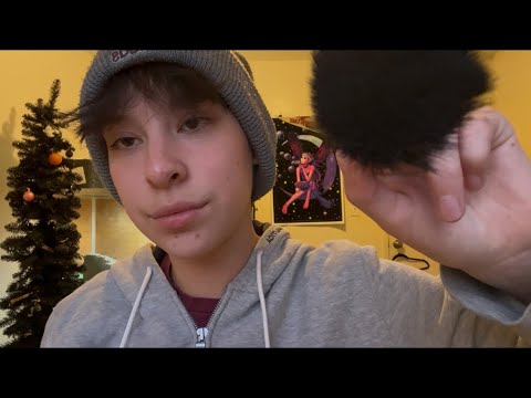 ASMR | lofi rambling + face brushing