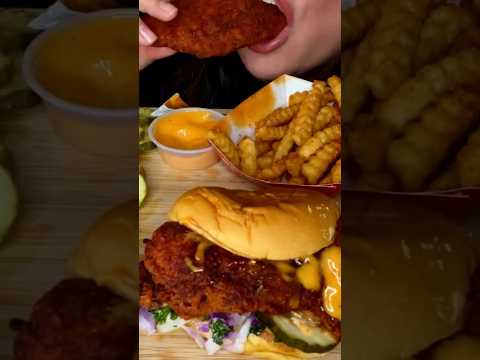 DAVE’S HOT CHICKEN TENDERS #asmr #eatwithme #food