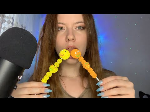 ASMR | Sticky Jelly Candy 🍬 🍭💛🧡Mouth Sounds