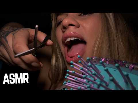 ASMR FAST Haircut Roleplay | cabeleireira maluca corta seu cabelo Personal Attention