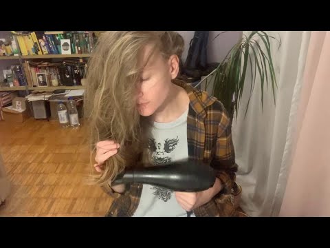 No Talking Hair Drying and Brushing ASMR