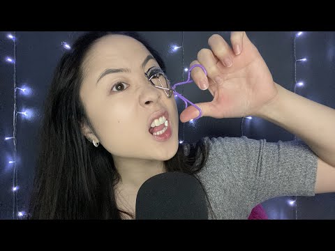 ASMR | GRWM, Doing My Makeup, Inaudible Whispering, Gum Chewing