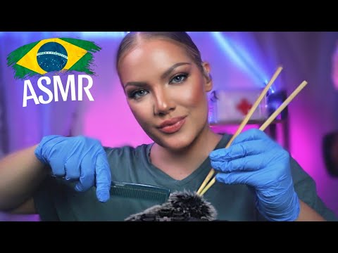 ASMR Procurando piolhos, mais a sua cabeça è o Microfone | Controle do couro cabeludo